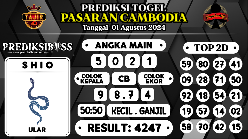 https://prediksibossnama.com/prediksi-boss-togel-cambodia-kamis-01-agustus-2024/