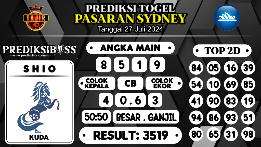 https://prediksibossnama.com/prediksi-boss-togel-sidney-sabtu-27-juli-2024/