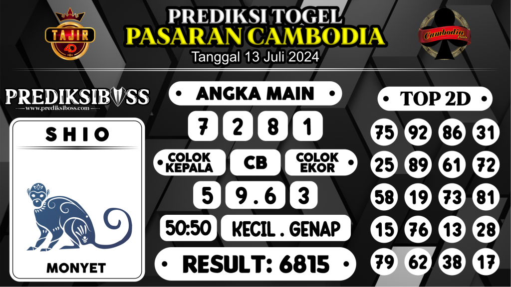 https://prediksibossnama.com/prediksi-boss-togel-cambodia-sabtu-13-juli-2024/