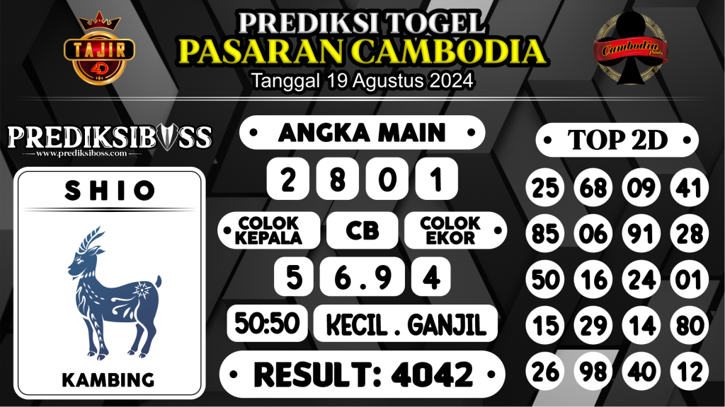 https://prediksibossnama.com/prediksi-boss-togel-cambodia-senin-19-agustus-2024/