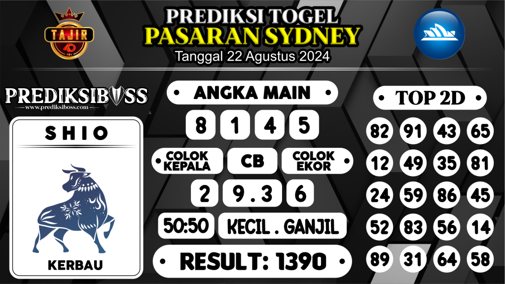 https://prediksibossnama.com/prediksi-boss-togel-sidney-kamis-22-agustus-2024/