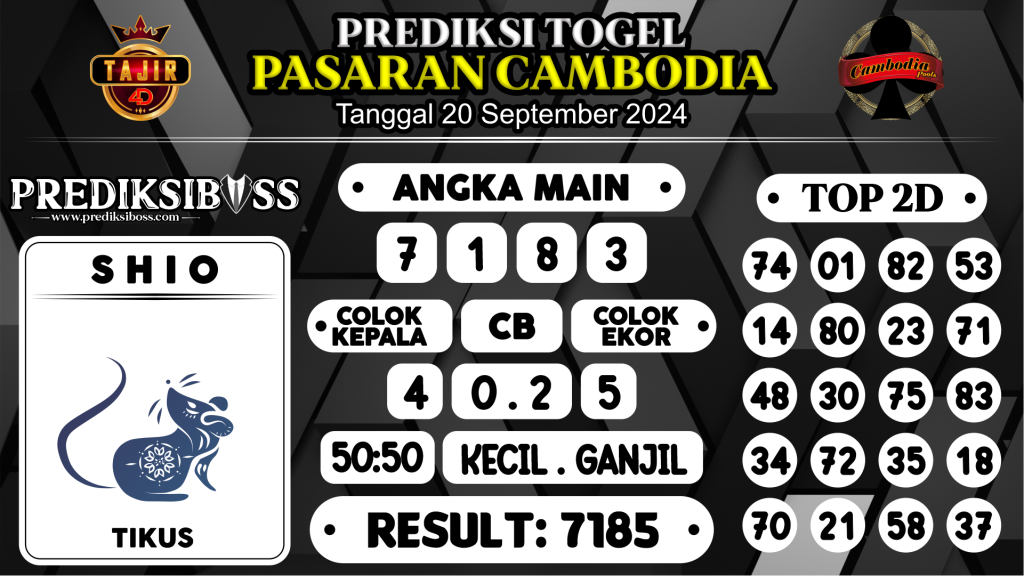 https://prediksibossnama.com/prediksi-boss-togel-cambodia-jumat-20-september-2024/